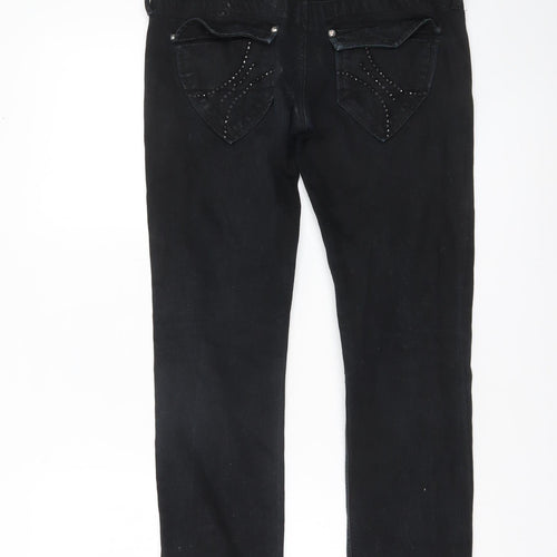 Fornarina Women's Black Skinny Stretch Jeans Size 28 Slim Fit