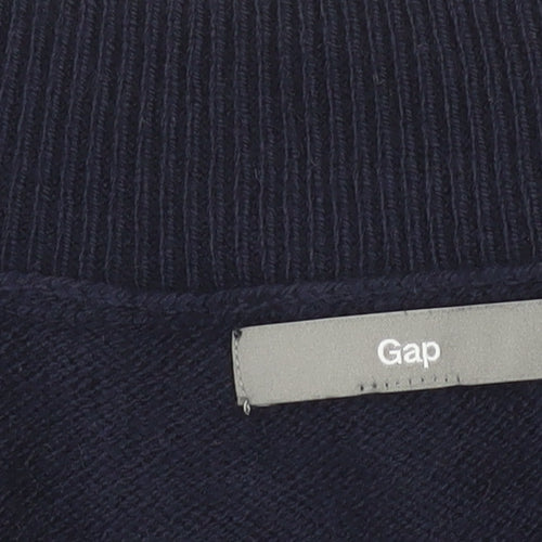 Gap Womens Blue Sleeveless Knit Jumper Dress XL V-Neck Belted