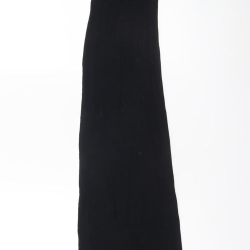Topshop Women Black Size 8 Sleeveless Bodycon Long Dress