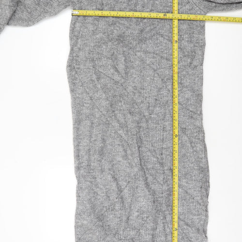 ASOS DESIGN Women’s Grey Knit Roll Neck Bodycon Midi Dress Size 6