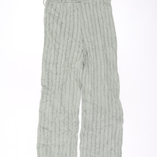 PrettyLittleThing Women’s Sage Green Knit Halterneck Jumpsuit Size M UK 12