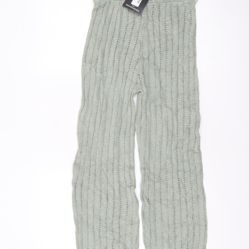 PrettyLittleThing Women’s Sage Green Knit Halterneck Jumpsuit Size M UK 12