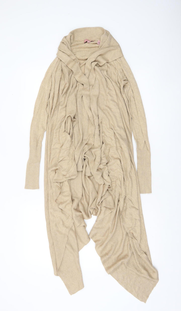 Ted Baker Women’s Beige Long Sleeve Knit Open Cardigan XS