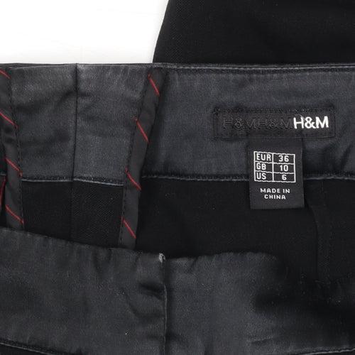 H&M Women’s Black Dress Pants Size 10 Regular Twill Straight Trousers