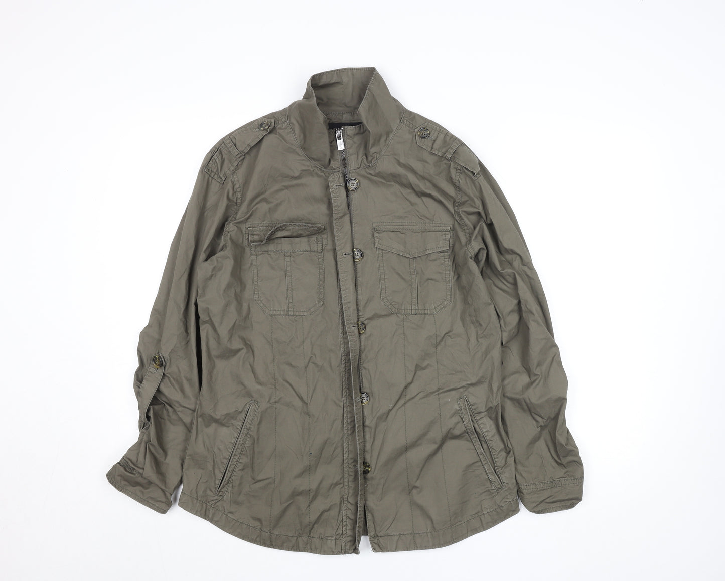 Buffalo David Bitton Women's Green Military Jacket M
