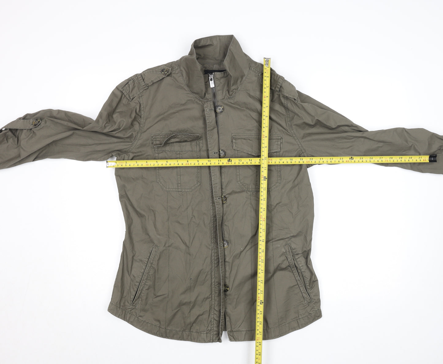 Buffalo David Bitton Women's Green Military Jacket M