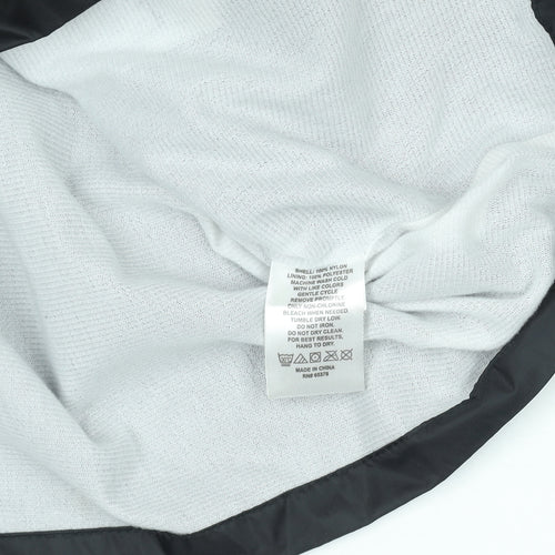 PASS PORT Women's Black Nylon Coach Jacket Size L Embroidered Logo