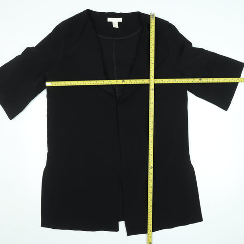 T Black Women's L Stretch Crepe Shawl Blazer Jacket