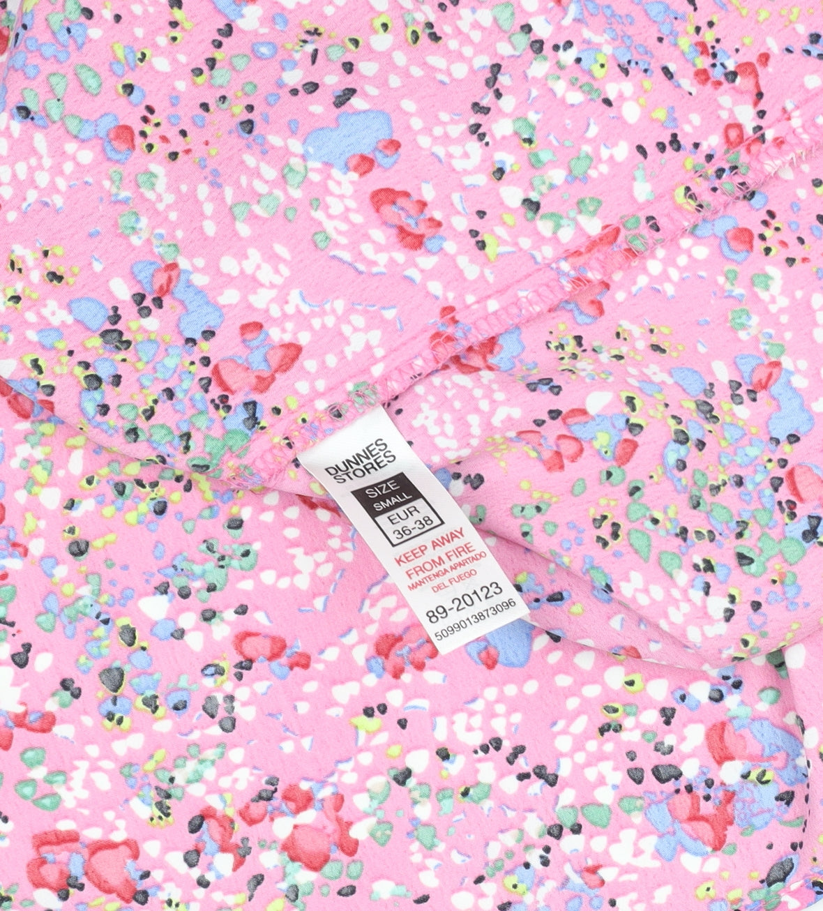 Dunnes Stores Women's Pink Floral Long Sleeve Wrap Blouse Size S