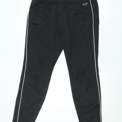 Hollister Men's Black Slim Tapered Track Pants M Cotton Blend