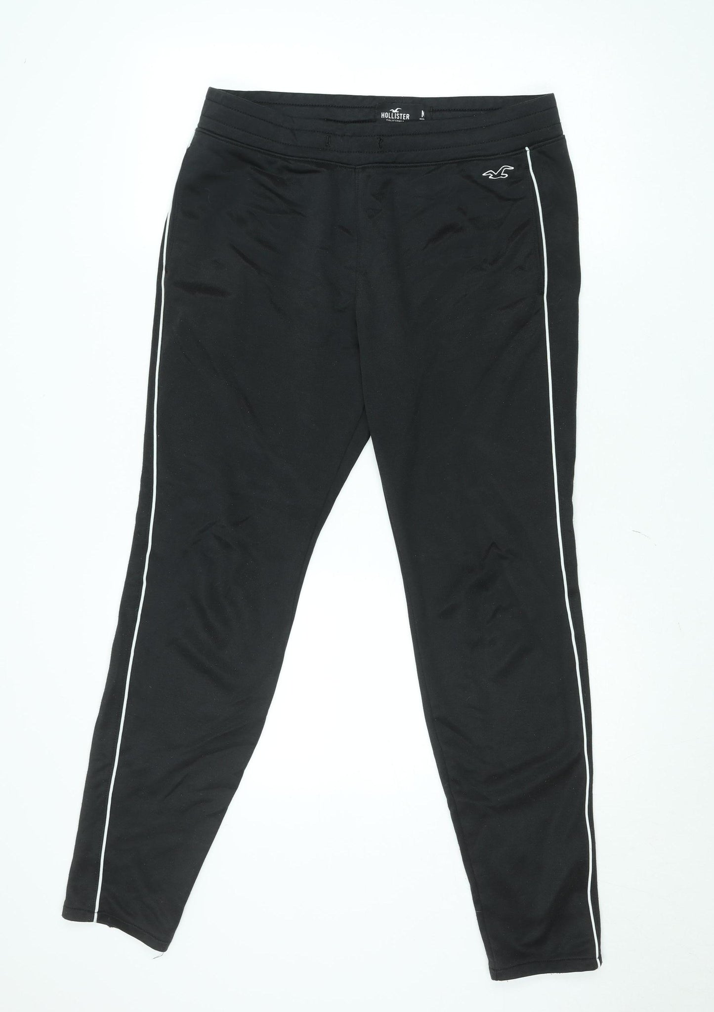 Hollister Men's Black Slim Tapered Track Pants M Cotton Blend