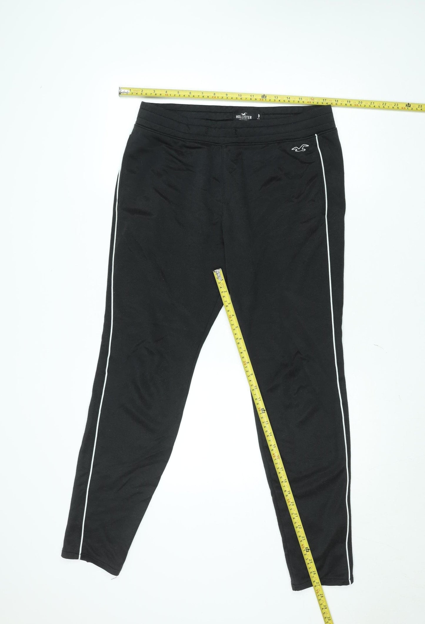 Hollister Men's Black Slim Tapered Track Pants M Cotton Blend