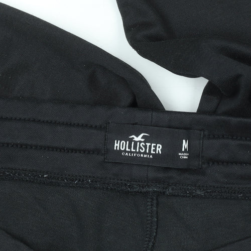 Hollister Men's Black Slim Tapered Track Pants M Cotton Blend
