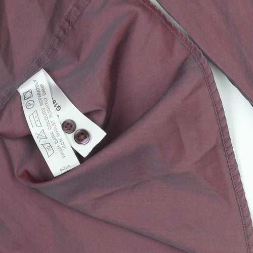 Van Heusen Men's Burgundy Long Sleeve Formal Dress Shirt Size 40