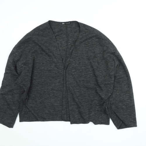 Zara Women’s Grey Relaxed Knit Open Cardigan L