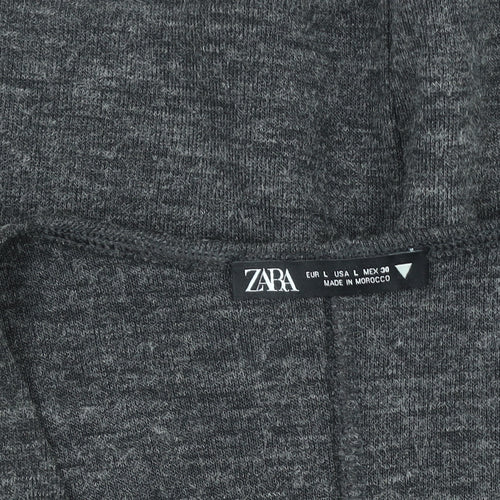 Zara Women’s Grey Relaxed Knit Open Cardigan L
