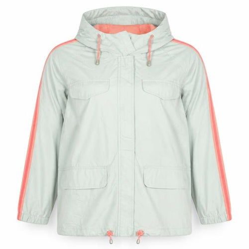 Agenda Women's Grey Hooded Anorak Jacket Size 16 Lightweight Nylon