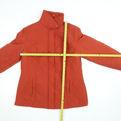 Profile Womens Burnt Orange Quilted Puffer Jacket Size 14