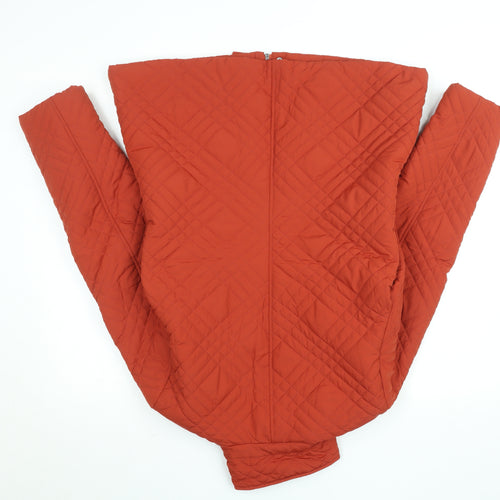 Profile Womens Burnt Orange Quilted Puffer Jacket Size 14