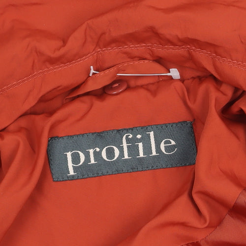 Profile Womens Burnt Orange Quilted Puffer Jacket Size 14