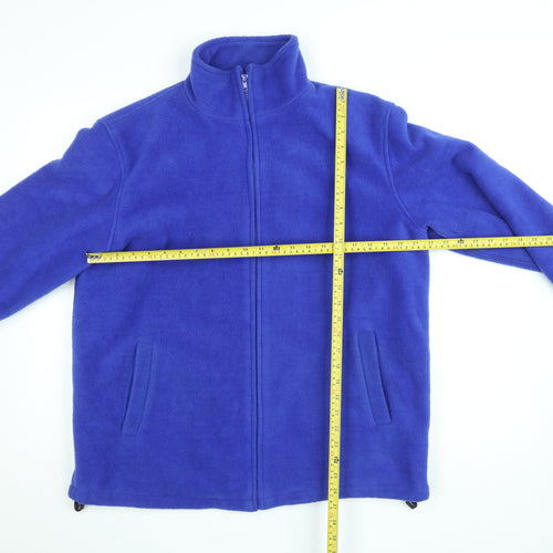 JBC Collection Men's Blue Fleece Full Zip Jacket L Lightweight