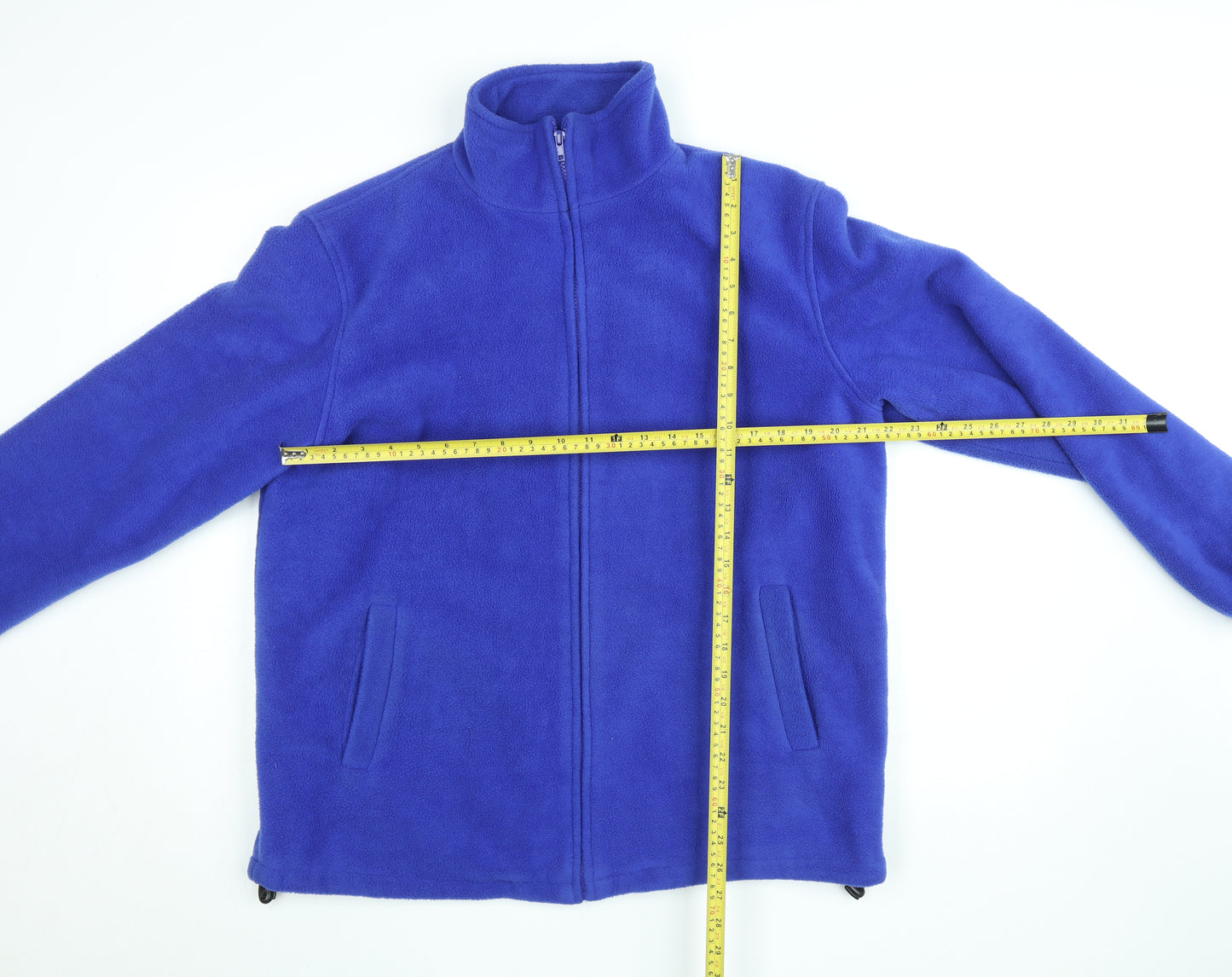 JBC Collection Men's Blue Fleece Full Zip Jacket L Lightweight
