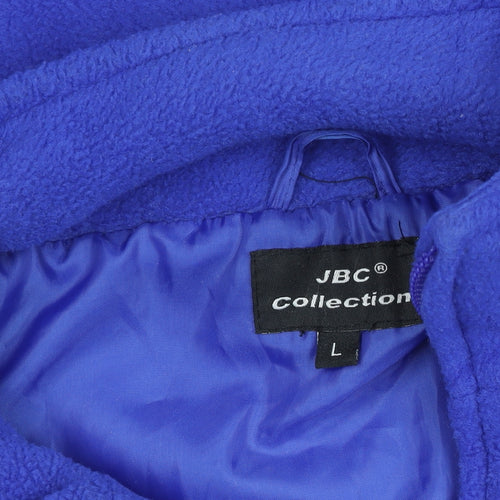 JBC Collection Men's Blue Fleece Full Zip Jacket L Lightweight