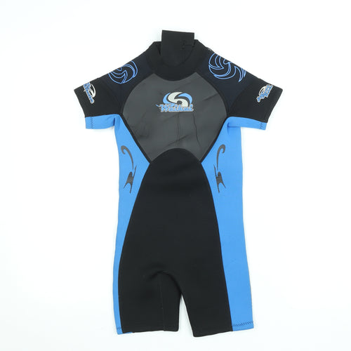 Waiiha Boys Black Blue Short Sleeve Neoprene Wetsuit 7-8 Years