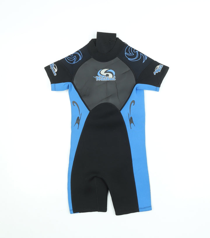 Waiiha Boys Black Blue Short Sleeve Neoprene Wetsuit 7-8 Years