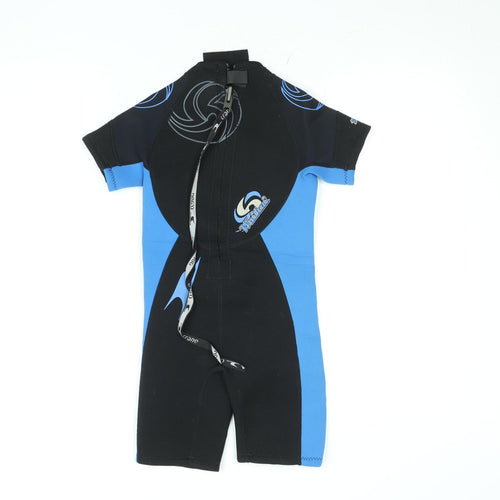 Waiiha Boys Black Blue Short Sleeve Neoprene Wetsuit 7-8 Years