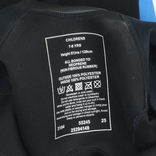 Waiiha Boys Black Blue Short Sleeve Neoprene Wetsuit 7-8 Years