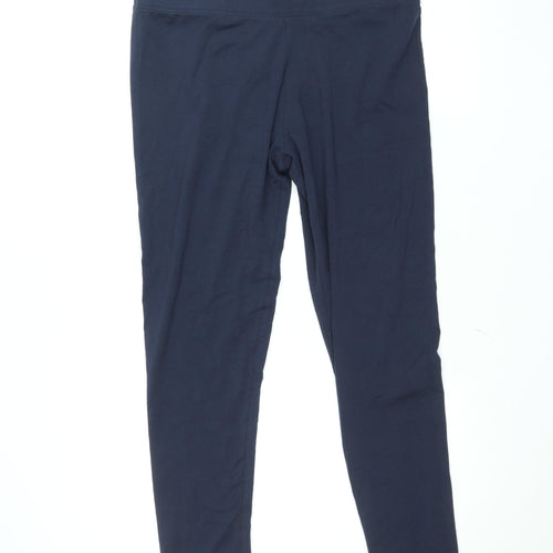 Dunnes Stores Navy Cotton Stretch Womens Leggings L Size Comfortable Fit