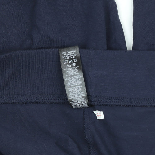 Dunnes Stores Navy Cotton Stretch Womens Leggings L Size Comfortable Fit