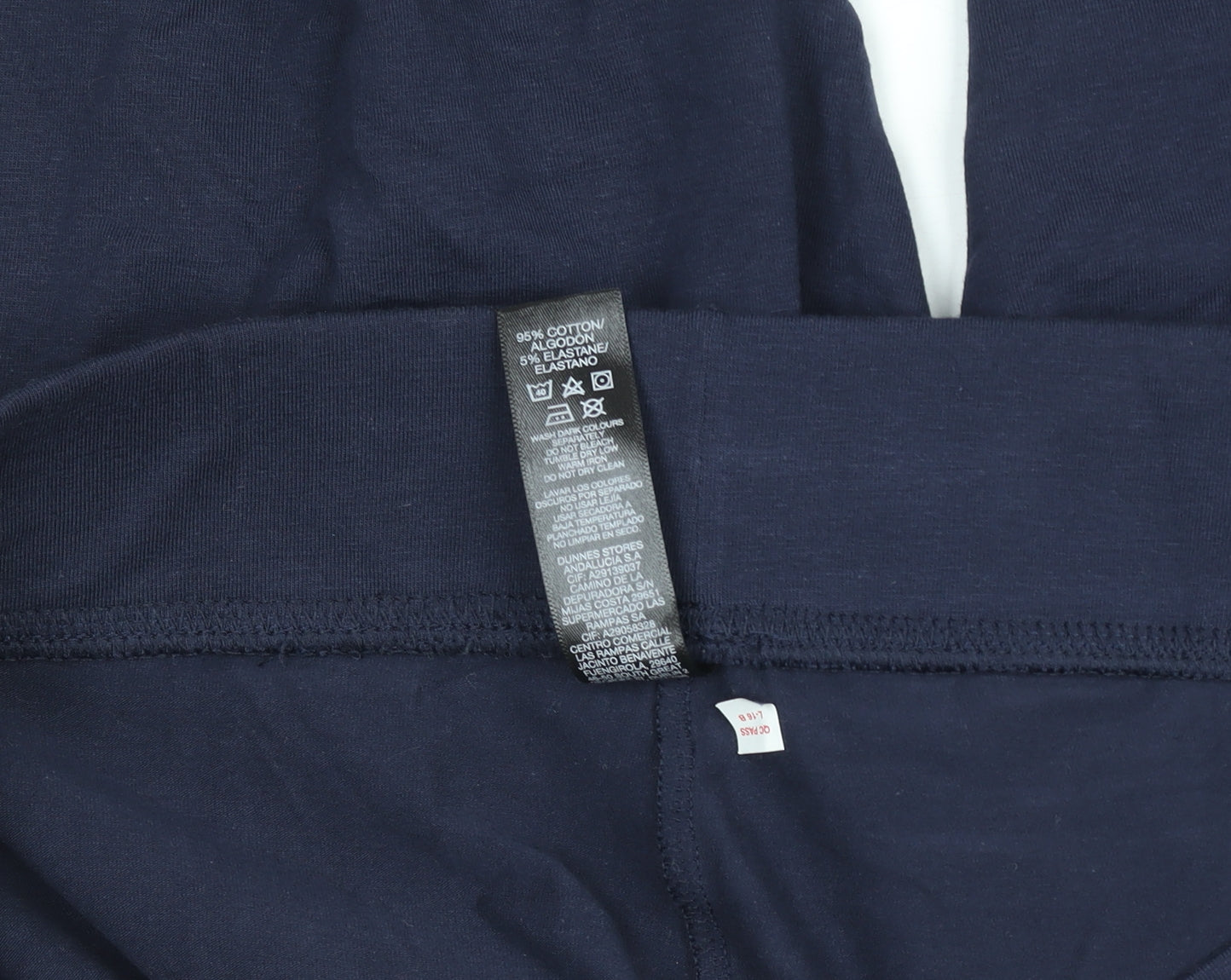 Dunnes Stores Navy Cotton Stretch Womens Leggings L Size Comfortable Fit