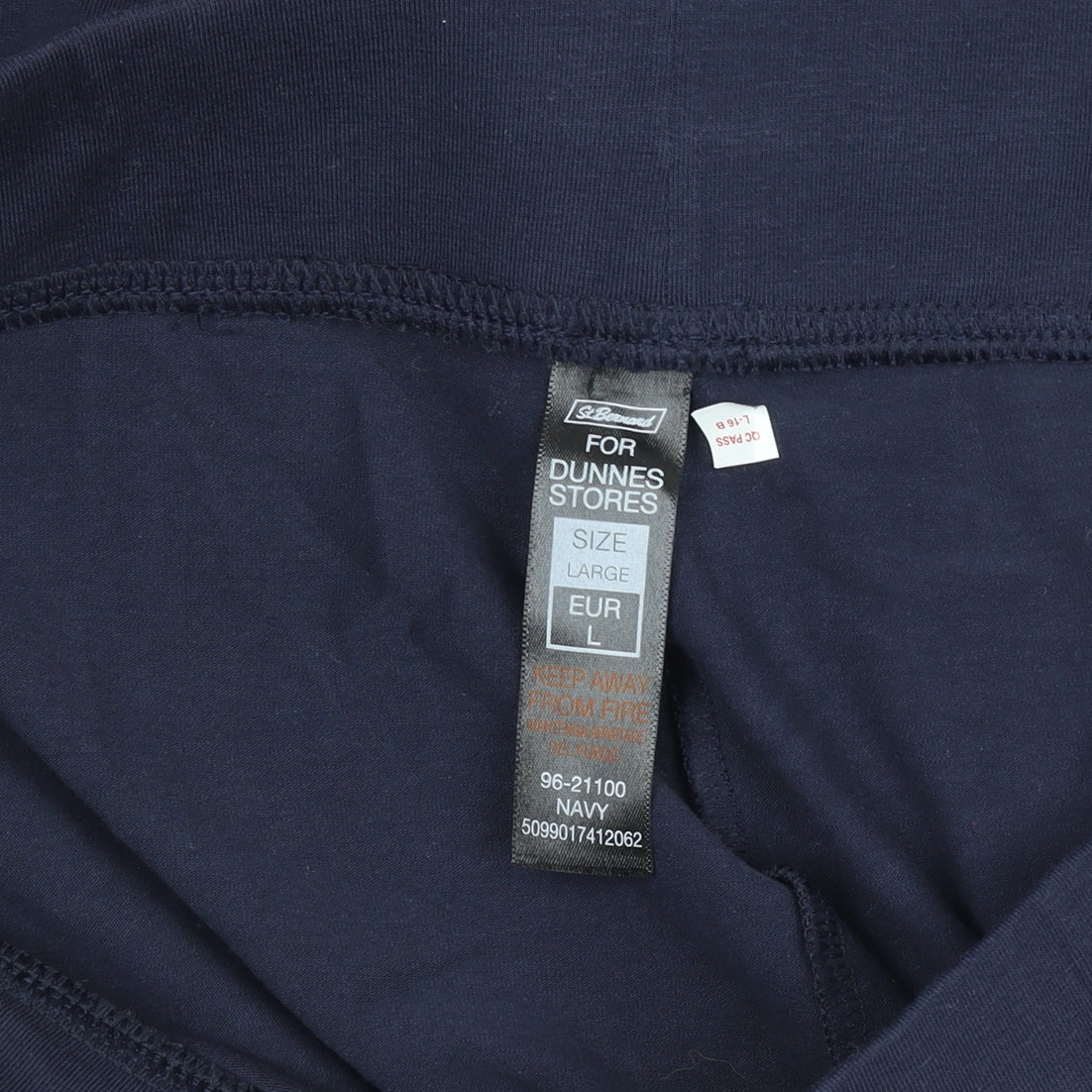 Dunnes Stores Navy Cotton Stretch Womens Leggings L Size Comfortable Fit