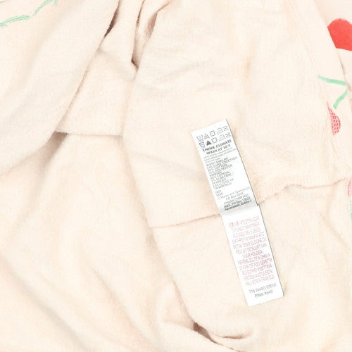 Marks and Spencer Girls Beige Cherry Print Long Sleeve Skater Dress 2-3 Years