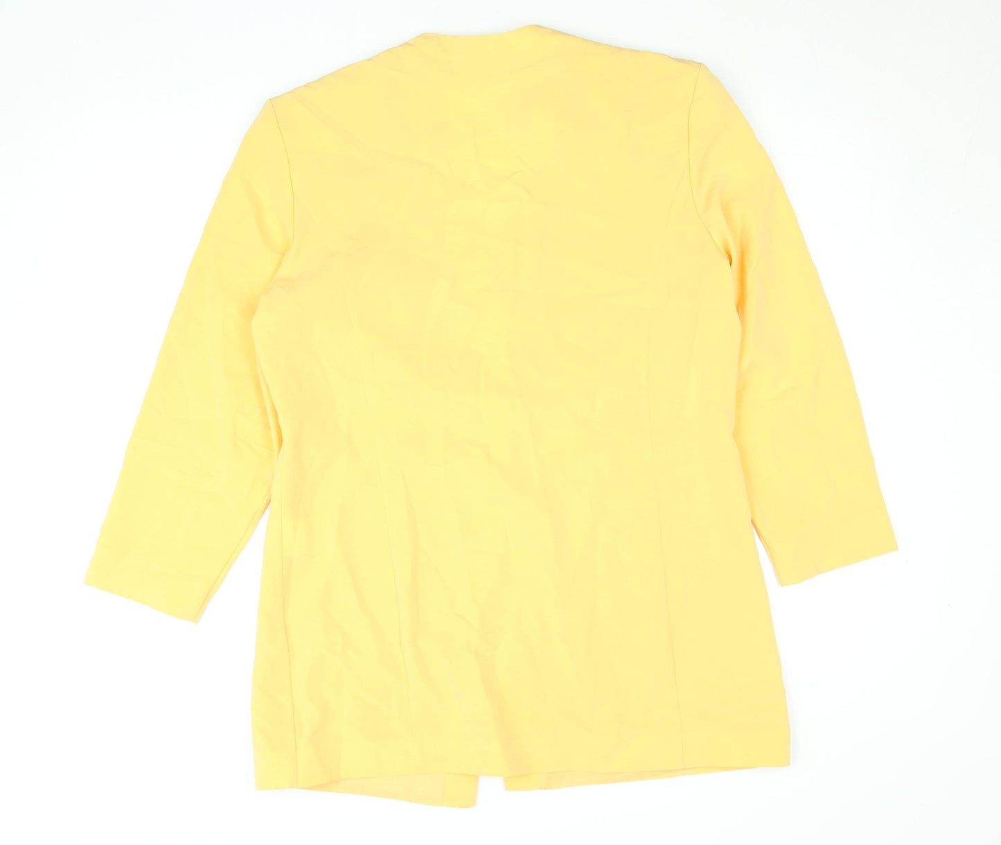 POEM Women's Yellow Polyester Single-Breasted Blazer Size 12