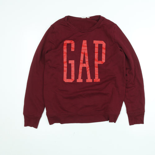 GAP Womens Burgundy Logo Pullover Sweatshirt Size S