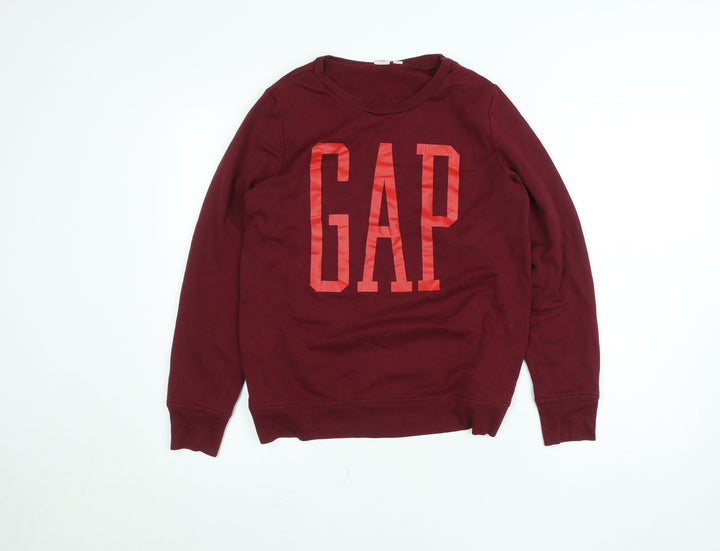 GAP Womens Burgundy Logo Pullover Sweatshirt Size S