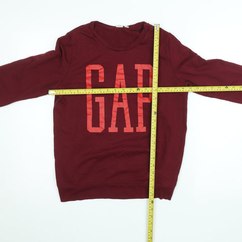 GAP Womens Burgundy Logo Pullover Sweatshirt Size S