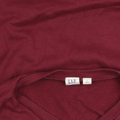 GAP Womens Burgundy Logo Pullover Sweatshirt Size S