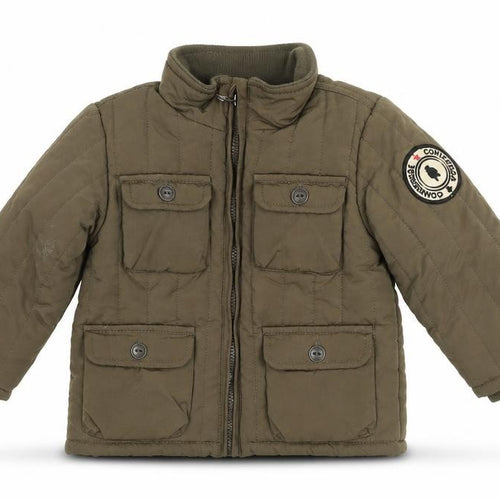 Baby Boy 82A Boys Brown Quilted Camouflage Jacket 18-24 Months