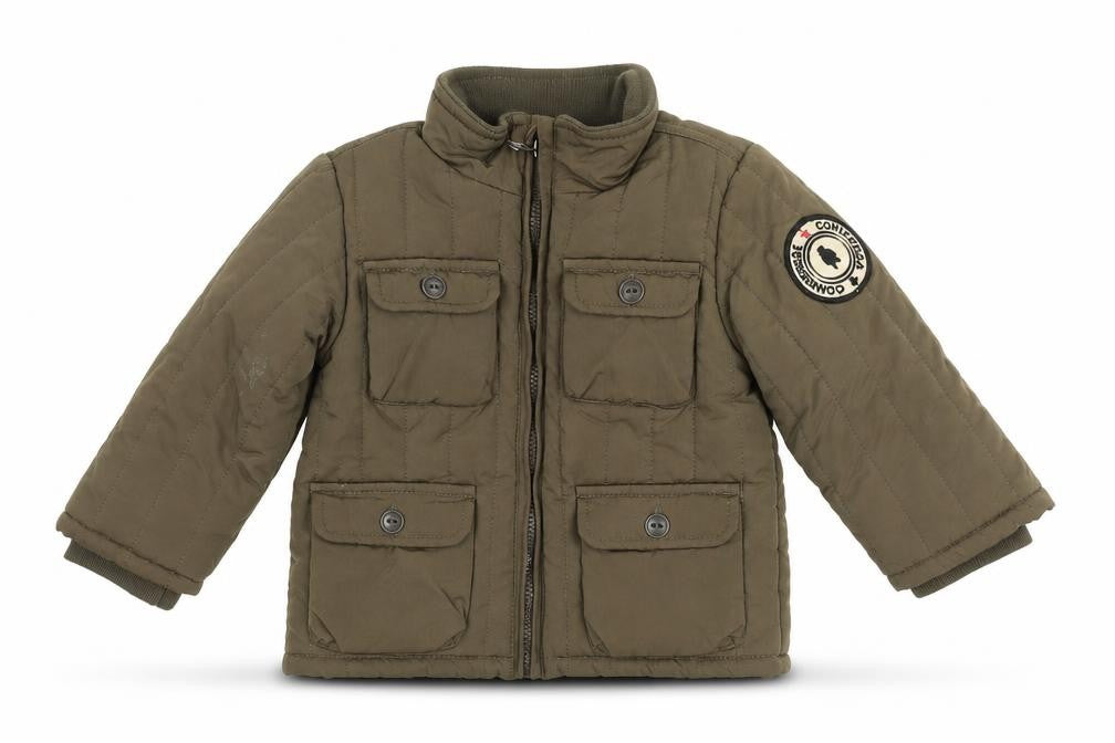 Baby Boy 82A Boys Brown Quilted Camouflage Jacket 18-24 Months