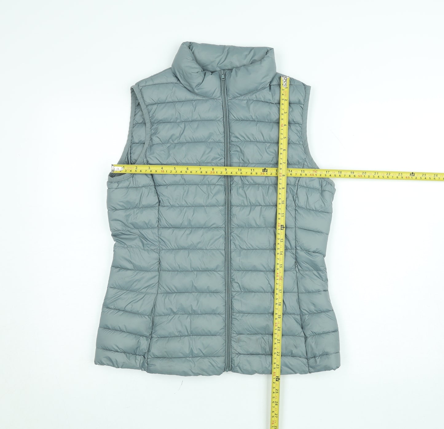Dunnes Stores Women's Grey Waistcoat Small Superlight Thermal Puffer Gilet