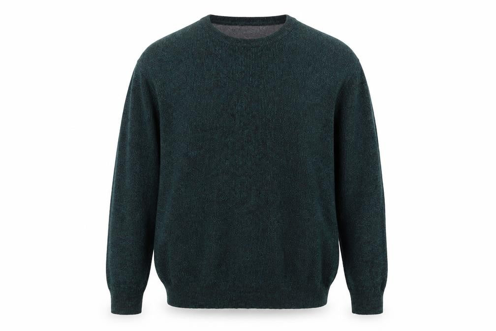Burton Menswear London Men's Green Cotton Jumper L Crew Neck Knitwear