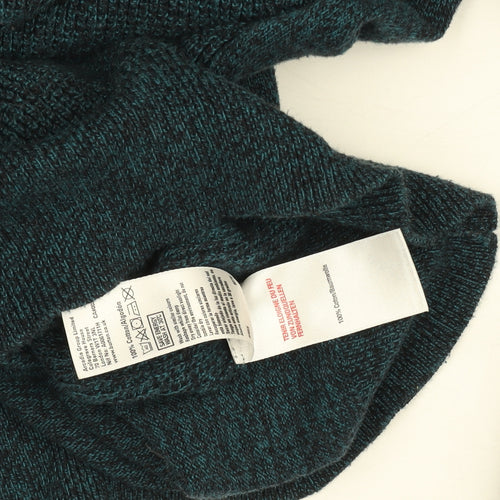 Burton Menswear London Men's Green Cotton Jumper L Crew Neck Knitwear