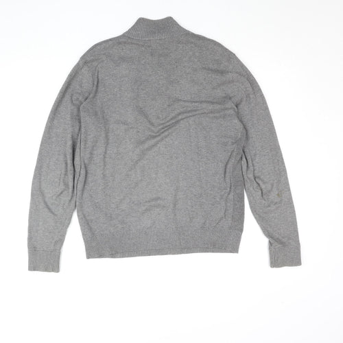 Michael Kors Men’s Grey Cotton 1/2 Zip Jumper Size S