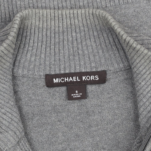 Michael Kors Men’s Grey Cotton 1/2 Zip Jumper Size S