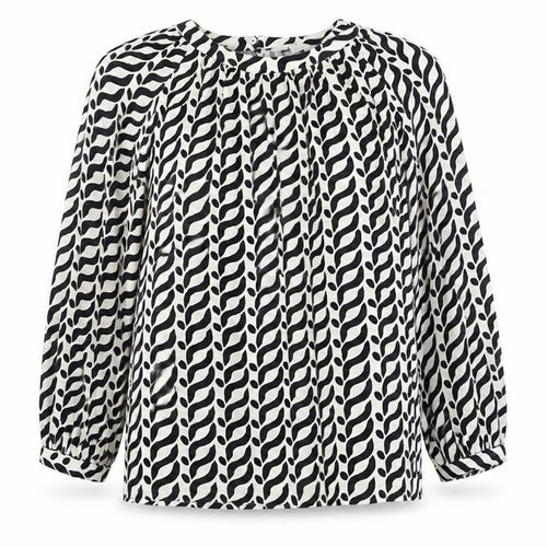 Marks and Spencer Women’s Black Animal Print Viscose Blouse Size 12