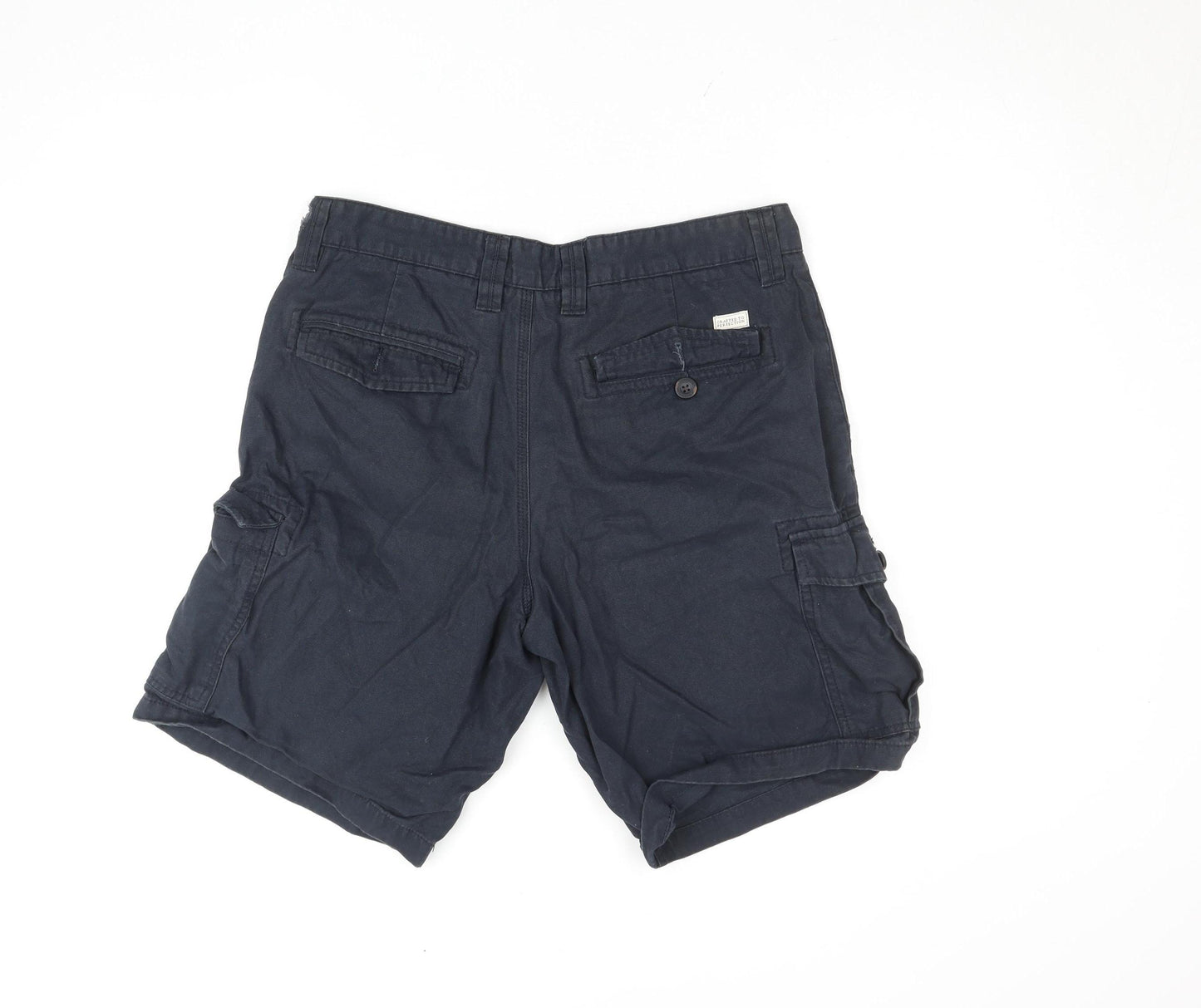 Boston Crew Men's Blue Cargo Shorts Size L 34W Cotton Canvas